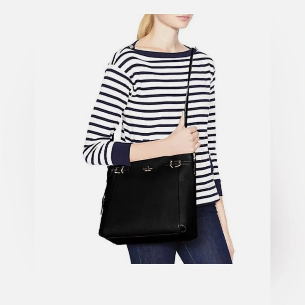 Kate Spade New York Holden Street BRANDY Black Leather Crossbody Shoulder BAG